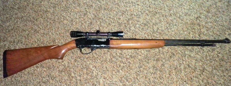 Western Field Mod 880A-ECH, 22 Cal, with red field scope 4X - Calvin Clamme Estate - Farm Equipment & Gun Inventory Auction